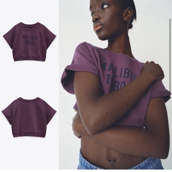 Zara Malibu Crop Top - NWT - Picture 3 of 8